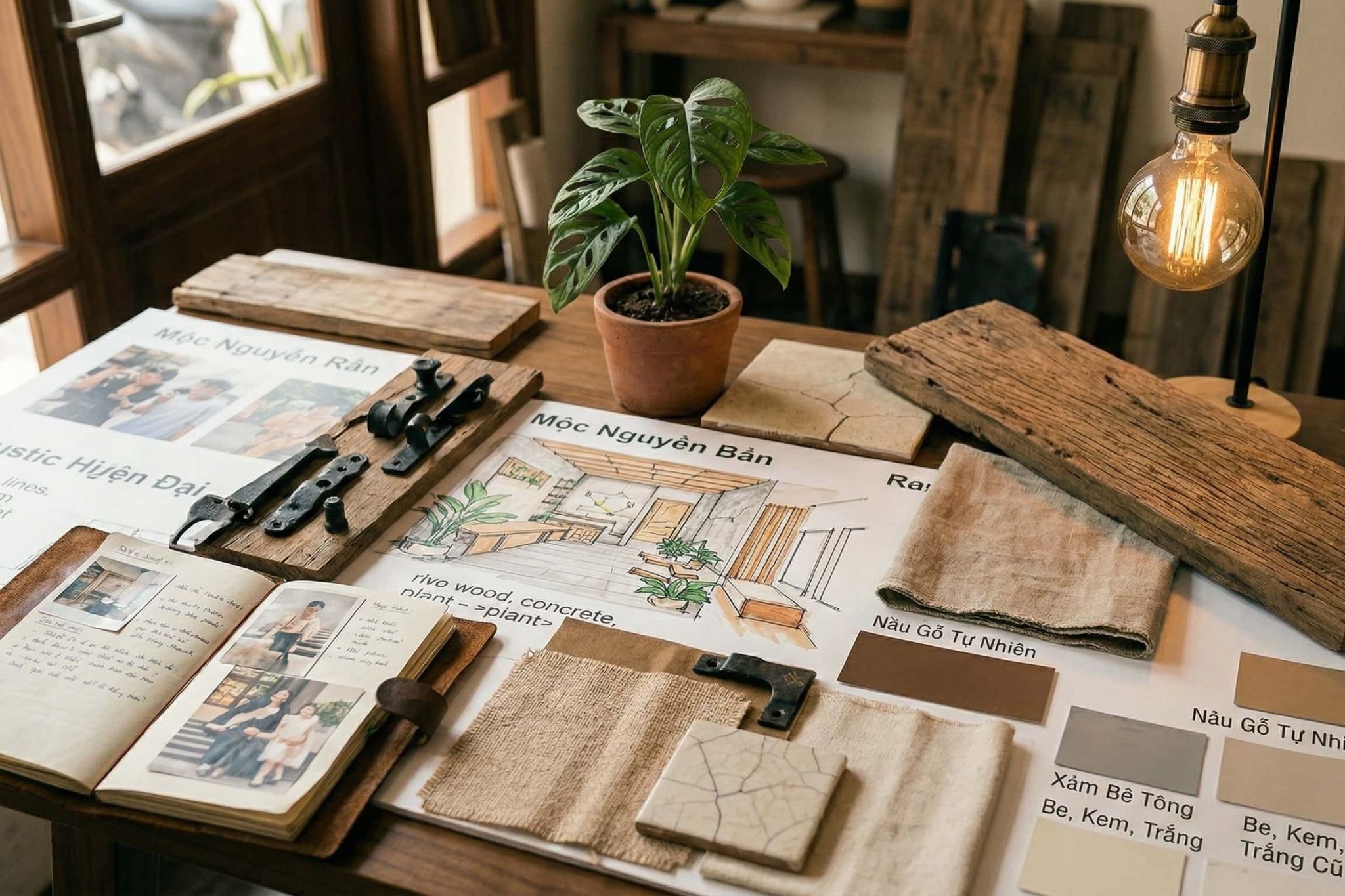 Quy trình thiết kế thi công quán cafe Rustic